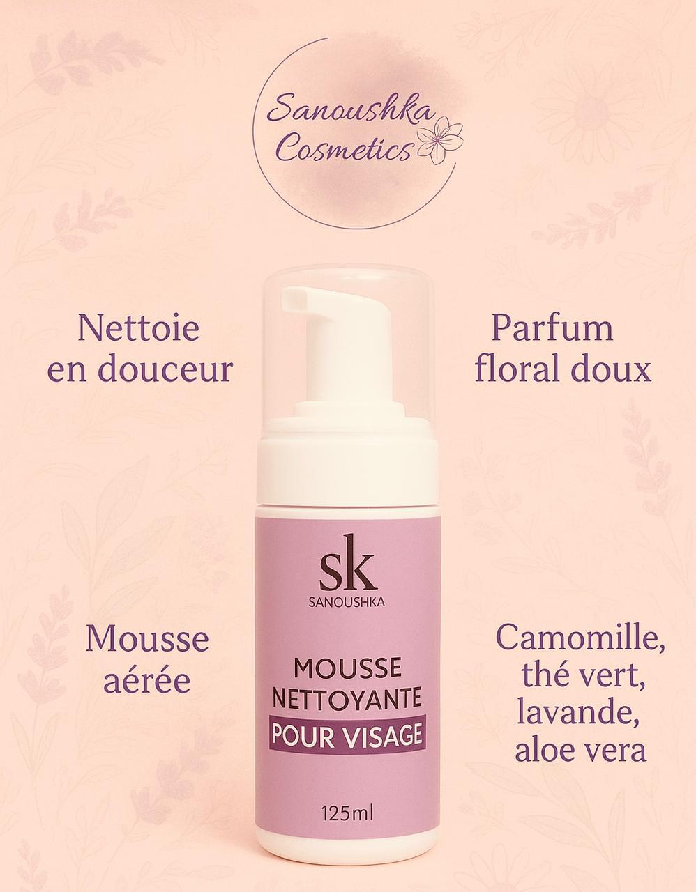 Mousse nettoyante visage – Pureté & douceur naturelle